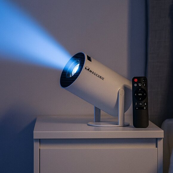 Mini Portable Projector – 4K/1080P Support, WiFi 6 & Bluetooth 5.4 New Open Box - Picture 4 of 5